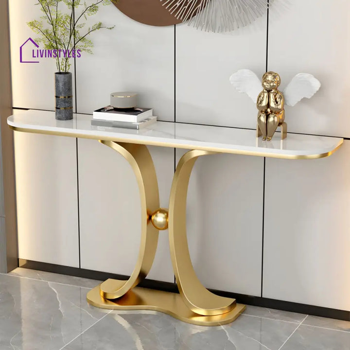 Boris Stainless Steel Console Table for Living Room