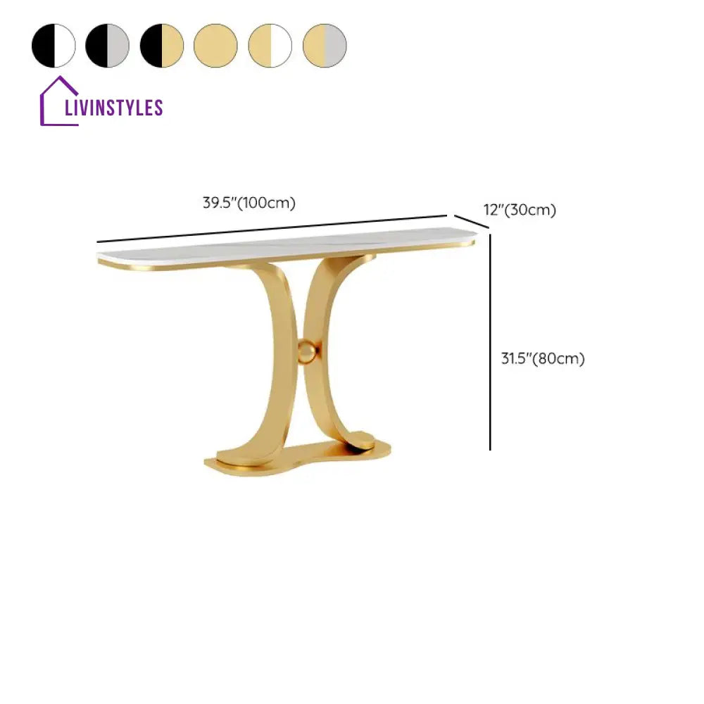 Boris Stainless Steel Console Table for Living Room
