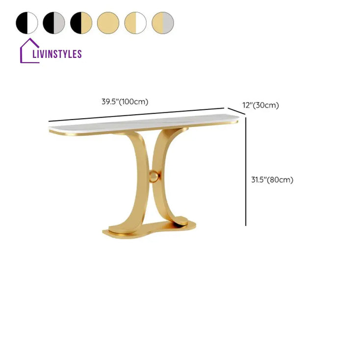 Boris Stainless Steel Console Table for Living Room