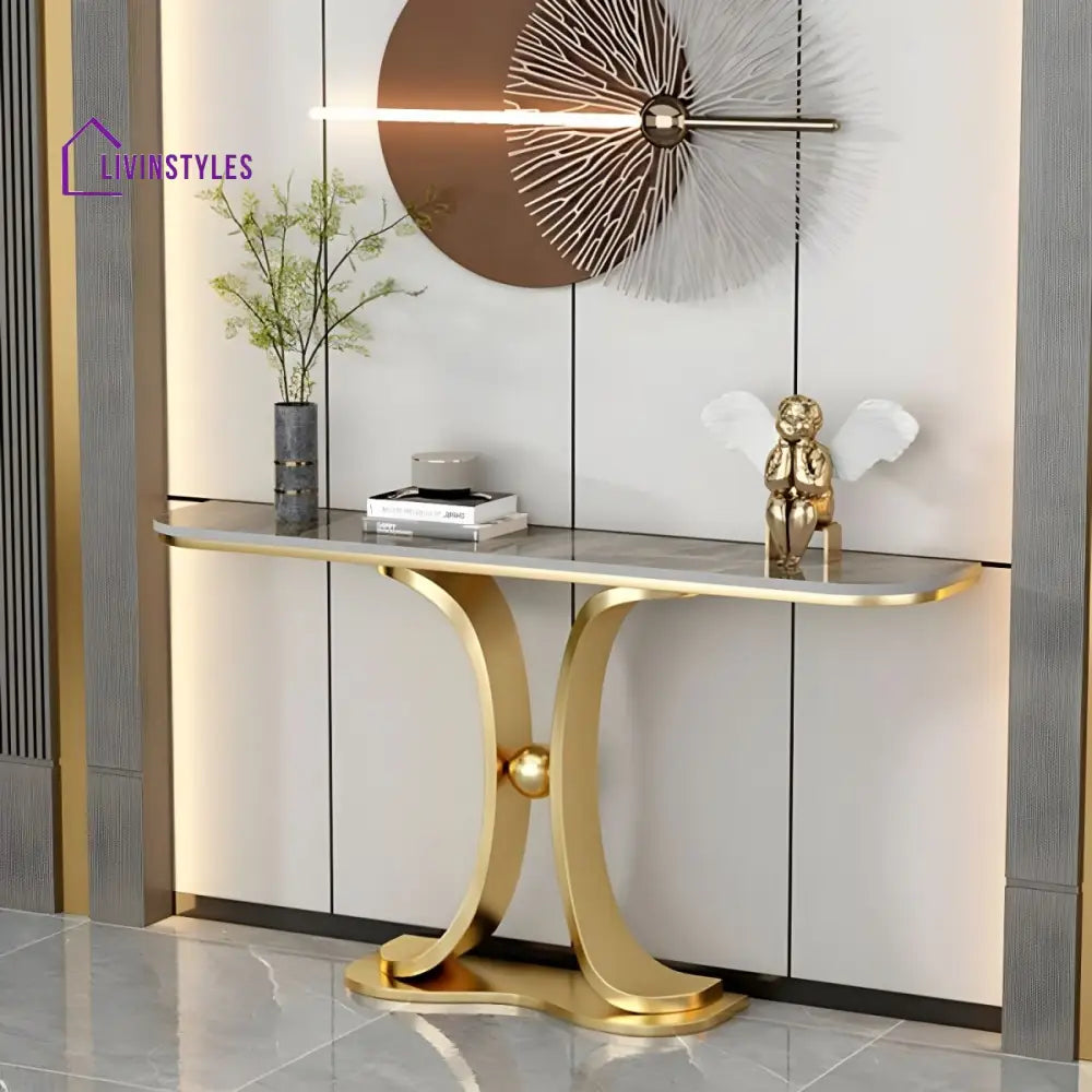 Boris Stainless Steel Console Table for Living Room