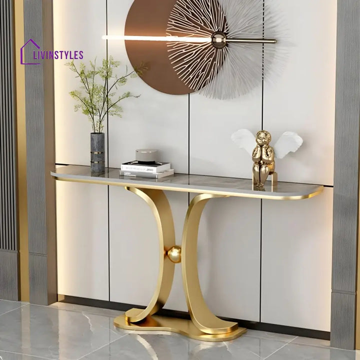 Boris Stainless Steel Console Table for Living Room