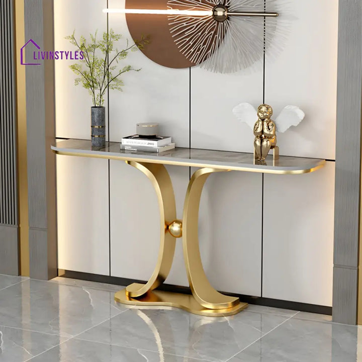 Boris Stainless Steel Console Table for Living Room