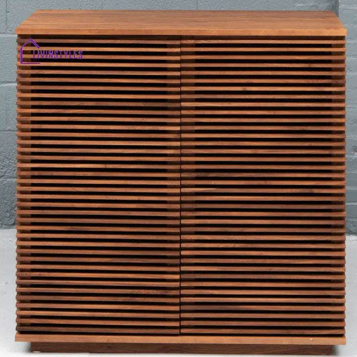 Borys Handmade Contemporary Sheesham Wood Line Bar Cabinet Stone / Sheesham Wood Bar Furniture