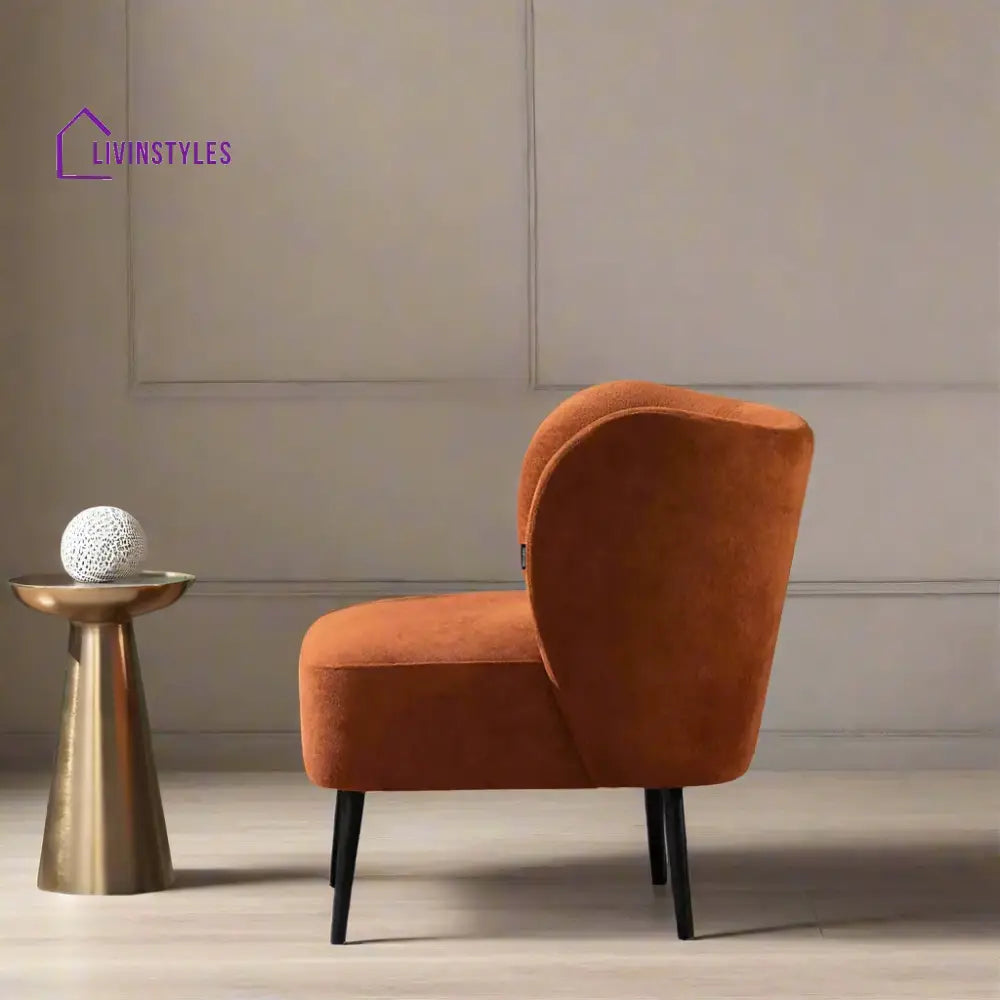 Boucle Brown Lounge Chair Furniture