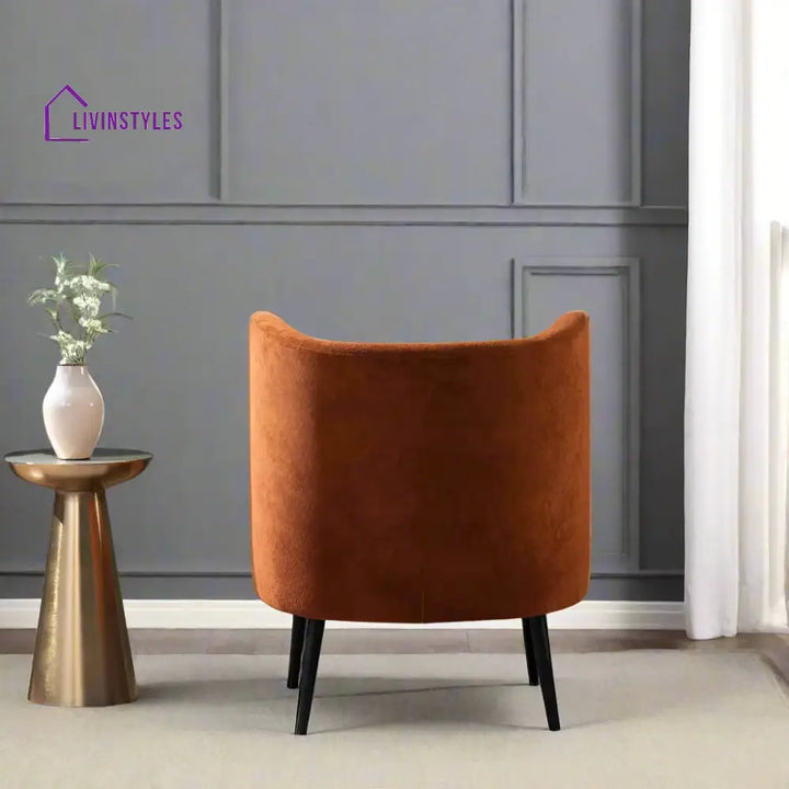 Boucle Brown Lounge Chair Furniture