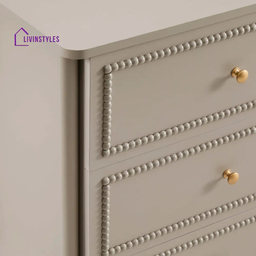 Braulio Bobbin 6 Drawer Chest - Taupe Chest of Drawers