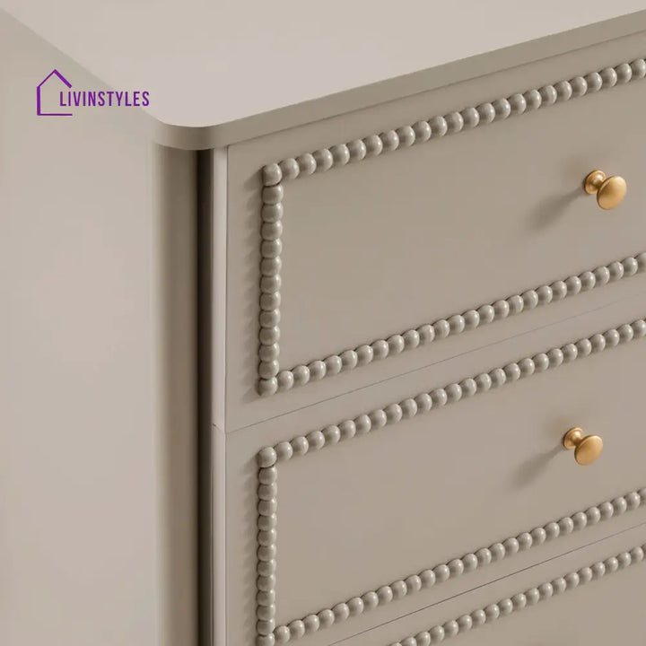 Braulio Bobbin 6 Drawer Chest - Taupe Chest of Drawers