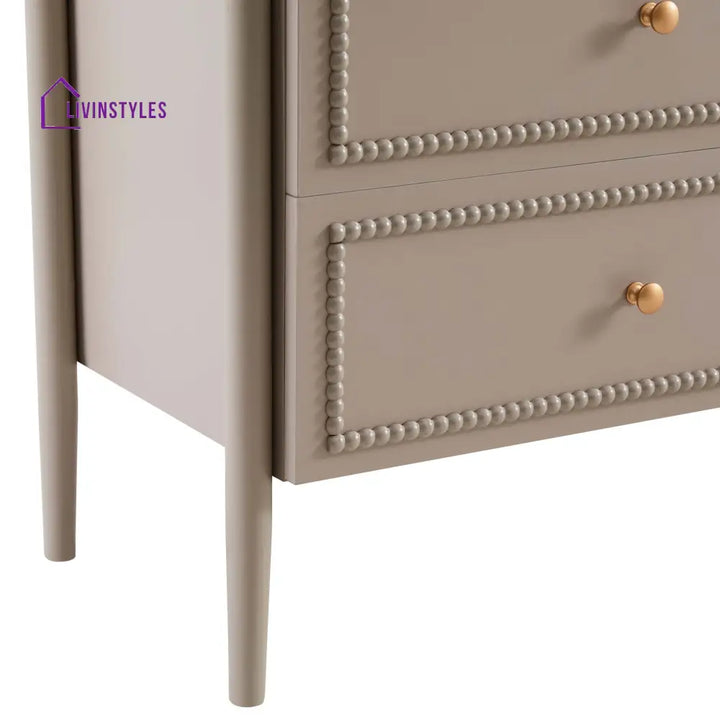 Braulio Bobbin 6 Drawer Chest - Taupe Chest of Drawers