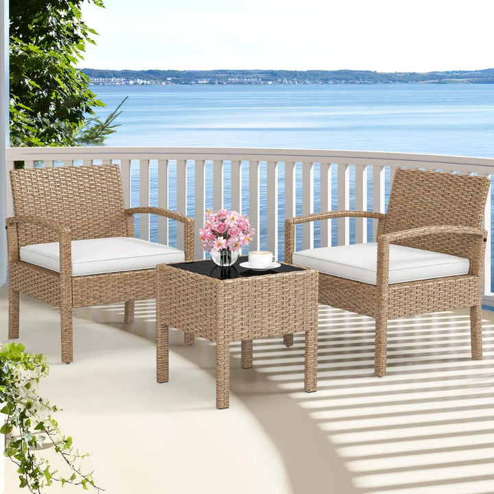 Ignacio Outdoor Patio Seating Set 2 Chairs and 1 Table Set