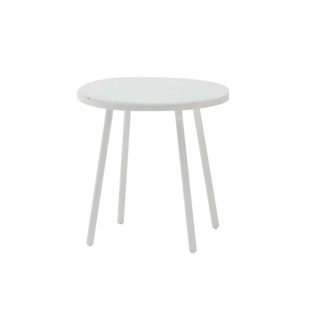 Eusbio Outdoor Patio Seating Set 2 Chairs and 1 Table Set Braided & Rope (Honey/White)