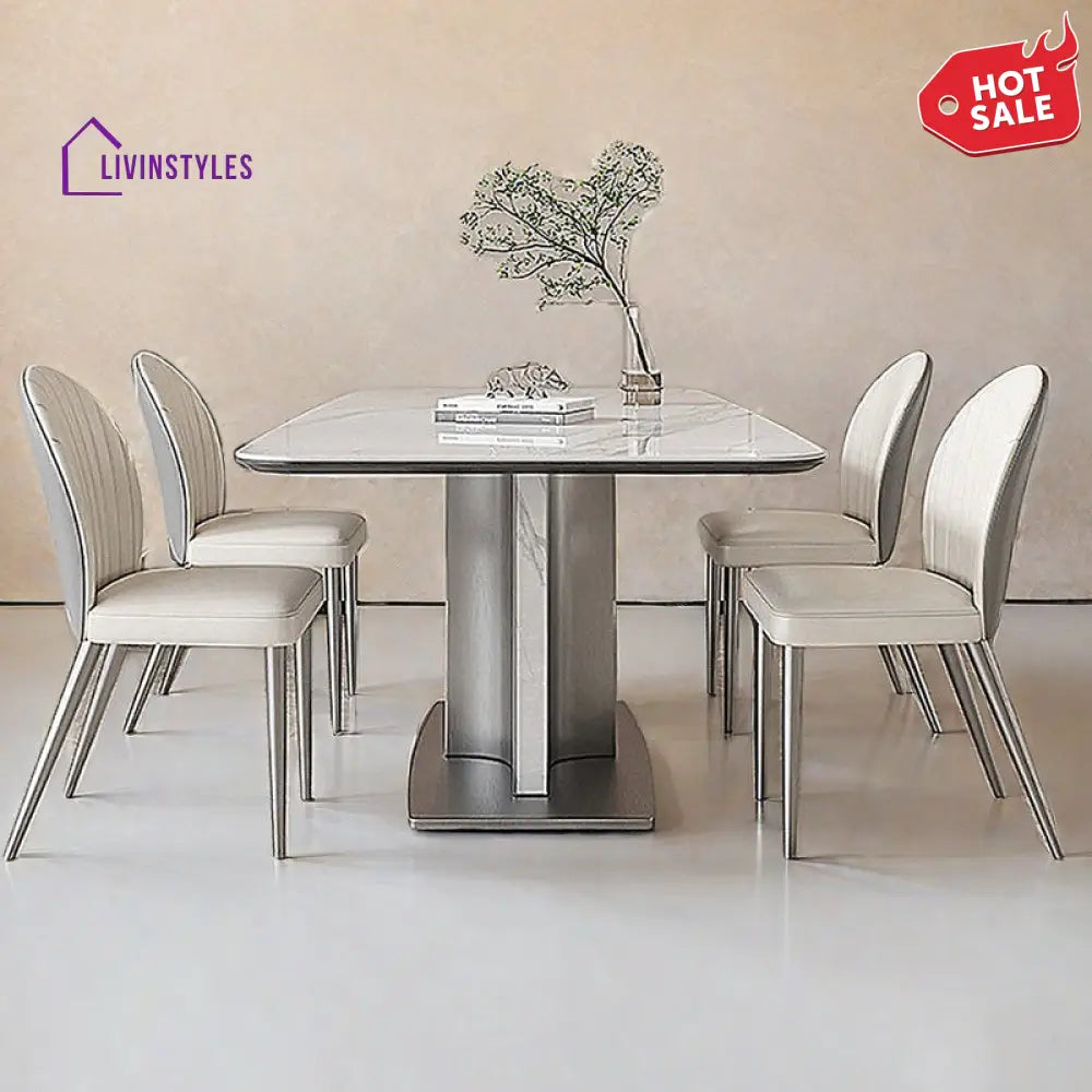 Briar Stainless Steel Dining Table Set