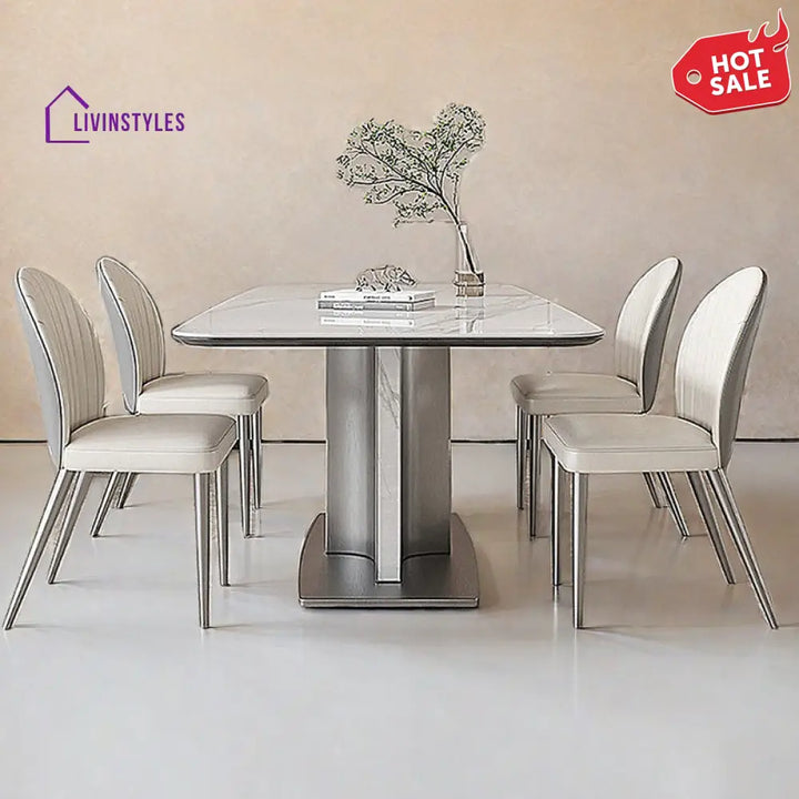 Briar Stainless Steel Dining Table Set