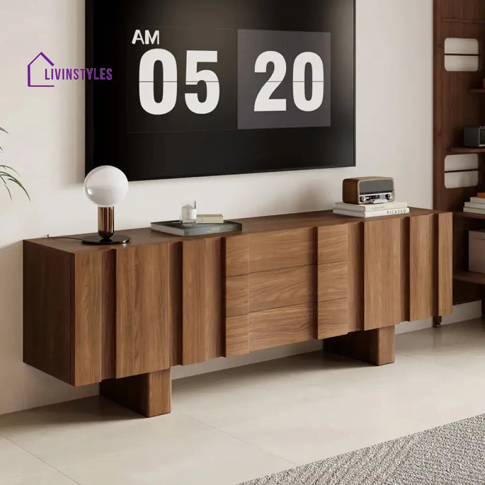Briar Wooden Finish Tv Unit Stand for Living Room