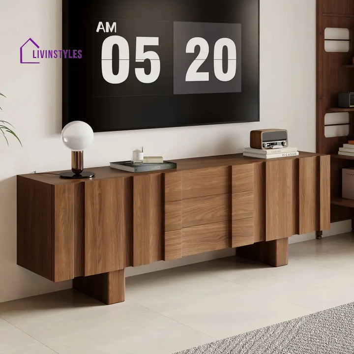 Briar Wooden Finish Tv Unit Stand for Living Room