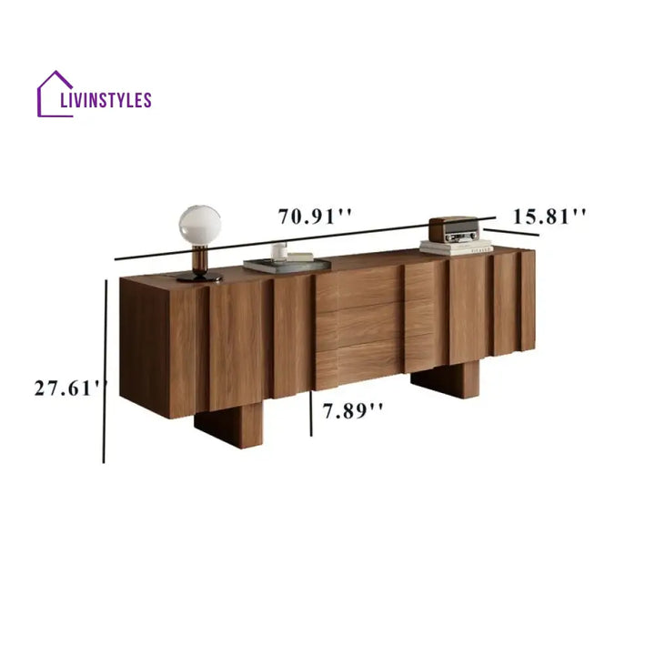 Briar Wooden Finish Tv Unit Stand for Living Room