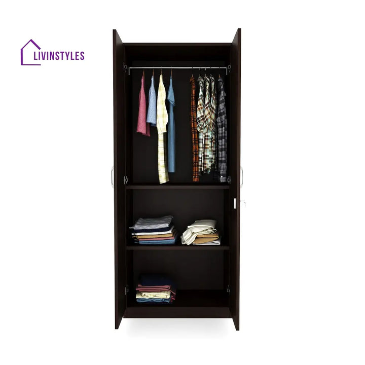 Leonid 2 Door Mirror Wardrobe (New Wenge) Home Furniture