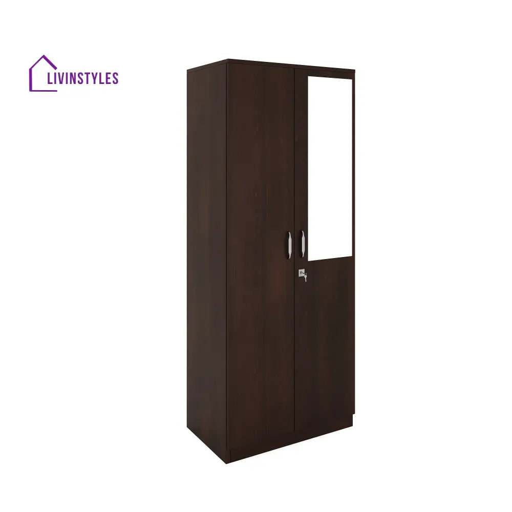 Leonid 2 Door Mirror Wardrobe (New Wenge) Home Furniture