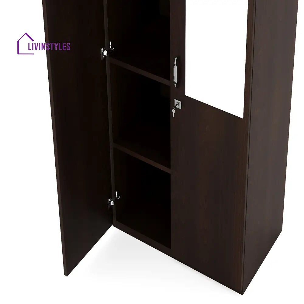 Leonid 2 Door Mirror Wardrobe (New Wenge) Home Furniture