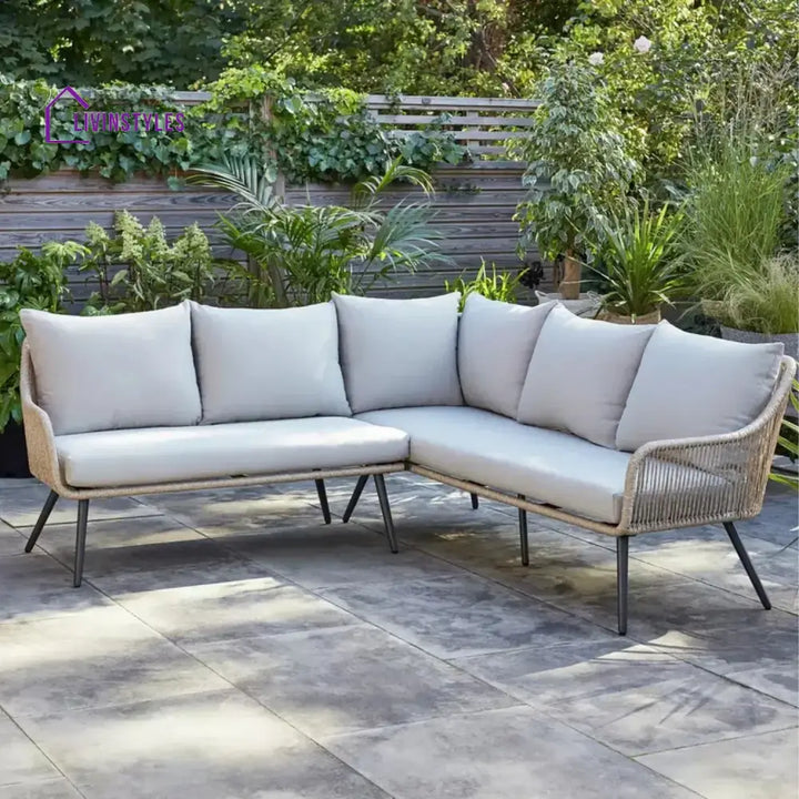 Brielle L-Shape Outdoor Rope Sofa Set - Sofa Set