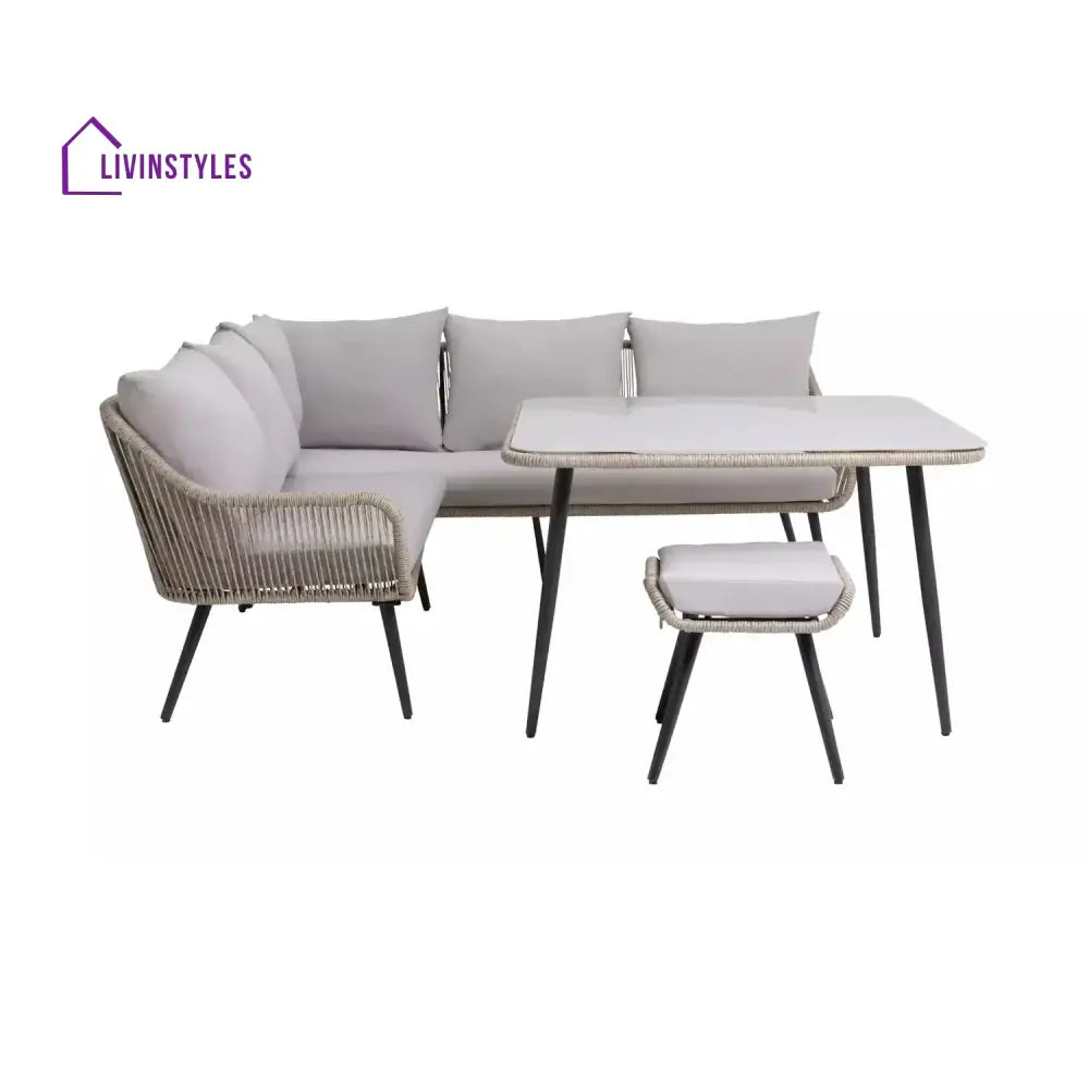 Brielle L-Shape Outdoor Rope Sofa Set - Sofa Set