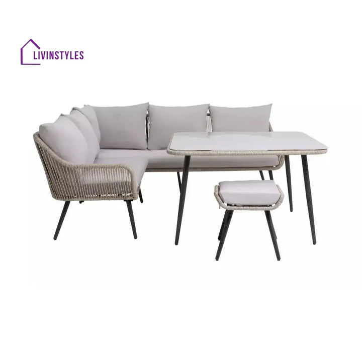 Brielle L-Shape Outdoor Rope Sofa Set - Sofa Set