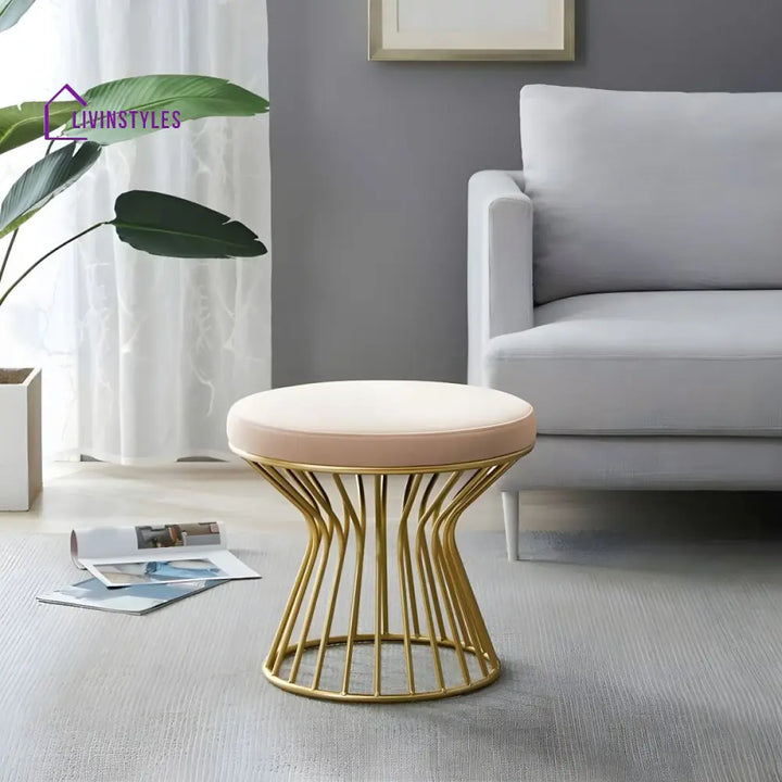Brinda Living Room Ottoman | Velvet Fabric