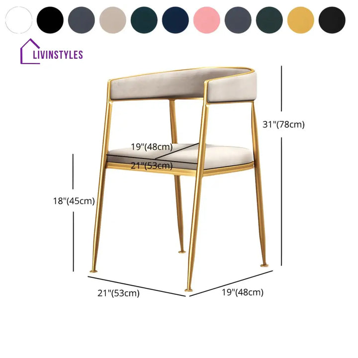 Brinda Metal Dining Chair | Stainless Steel