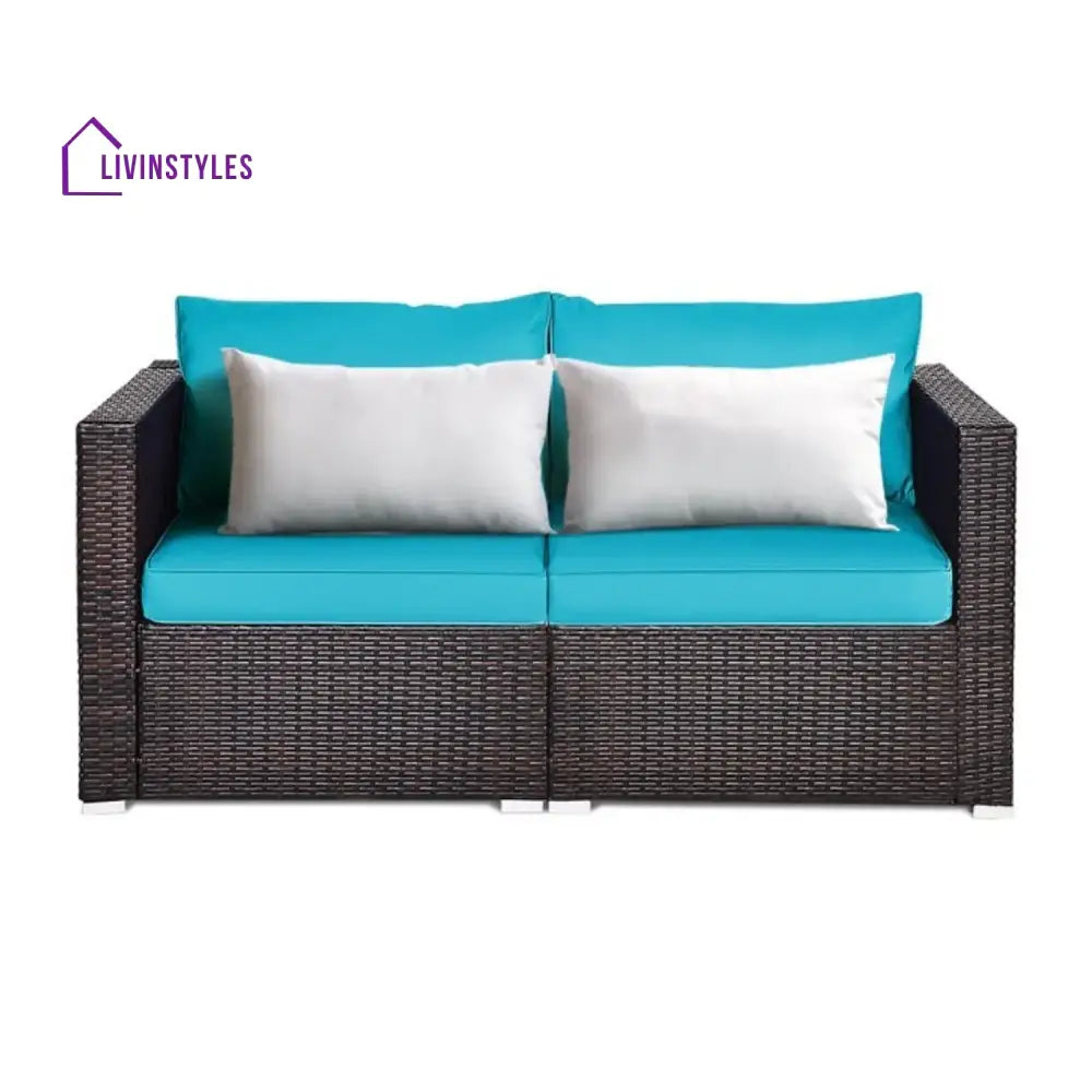 Brinda Outdoor All-Weather Rattan Wicker Double Seater Sofa - Sofa Set