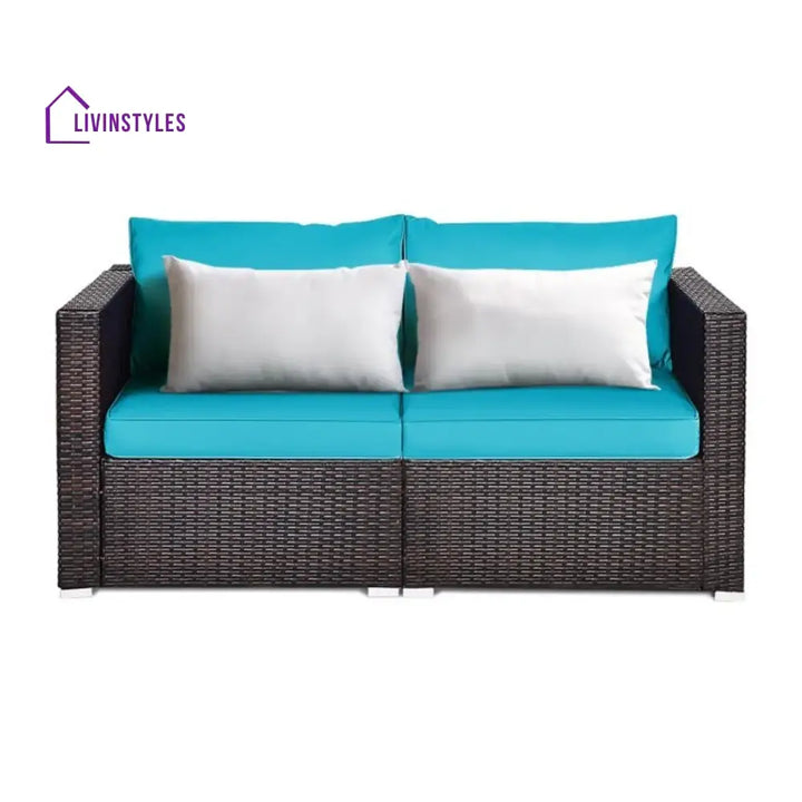 Brinda Outdoor All-Weather Rattan Wicker Double Seater Sofa - Sofa Set