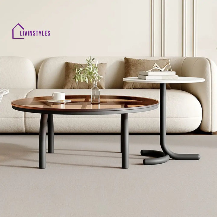 Brinda Stainless Steel Coffee Table for Living Room