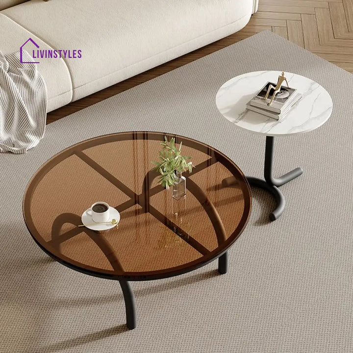 Brinda Stainless Steel Coffee Table for Living Room