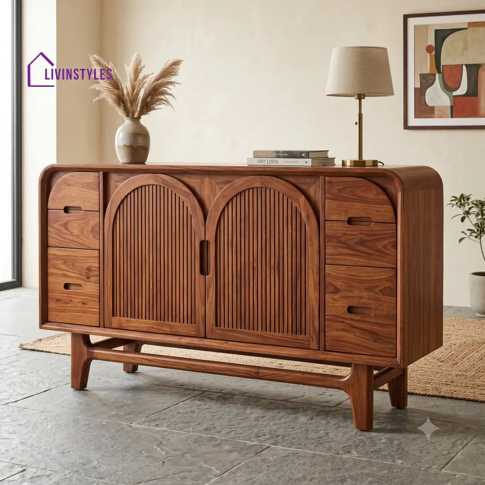 Brindha Premium Wooden Sideboard and Cabinet for Living Room