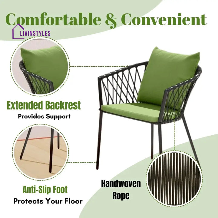 Brinley Outdoor Rope 3- Piece Patio Set - Patio Set