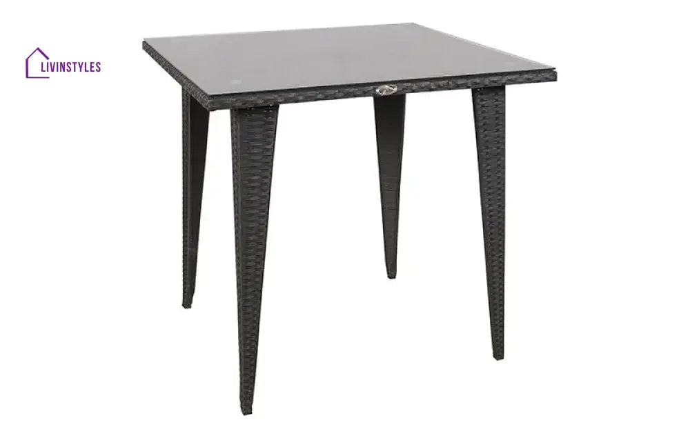 Brishti Outdoor Patio Seating Set 4 Chairs and 1 Table Set (Black) - Coffee Table Sets