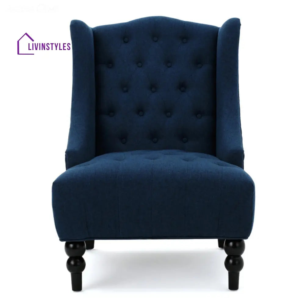 Brishti Solid Wood and Fabric Arm Chair | Living Room Chair | Lounge Chair