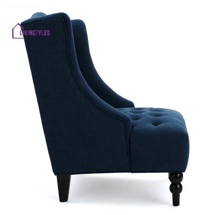 Brishti Solid Wood and Fabric Arm Chair | Living Room Chair | Lounge Chair