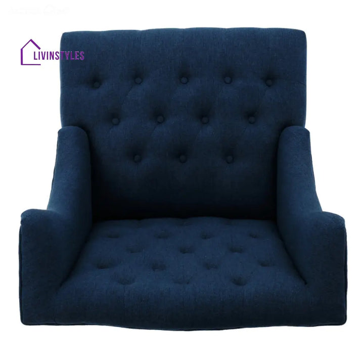 Brishti Solid Wood and Fabric Arm Chair | Living Room Chair | Lounge Chair