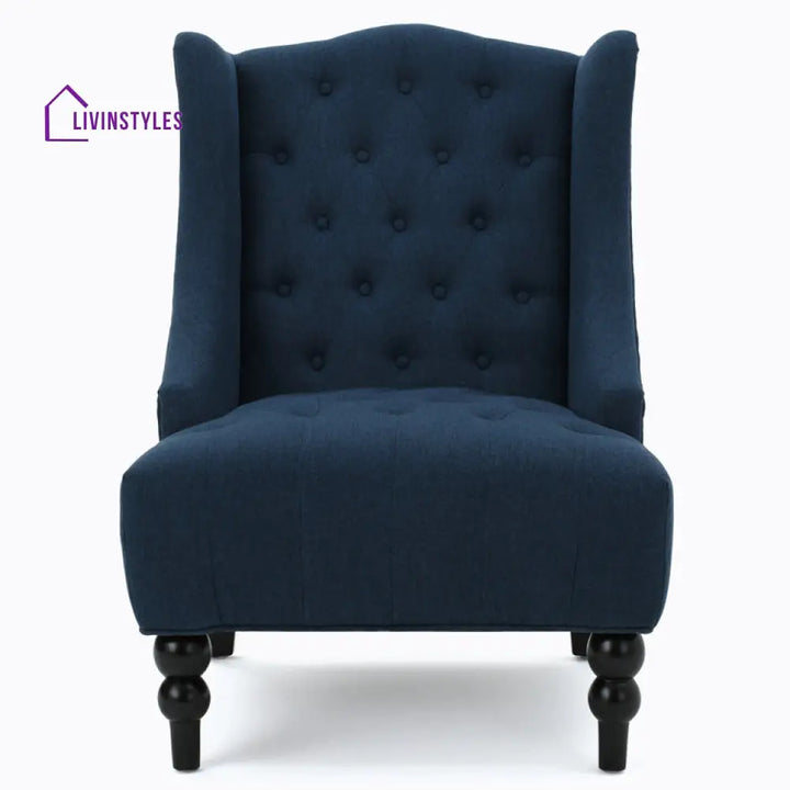 Brishti Solid Wood and Fabric Arm Chair | Living Room Chair | Lounge Chair