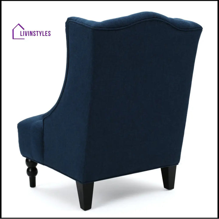 Brishti Solid Wood and Fabric Arm Chair | Living Room Chair | Lounge Chair
