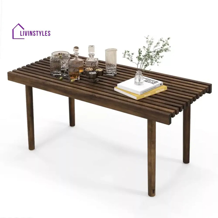 Broneslava Solid Wood Coffee Table for Living Room | Cafe | Balcony