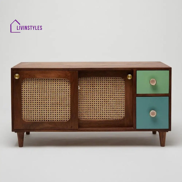 Bronislava Rattan Solid Wood TV Cabinet TV Cabinet