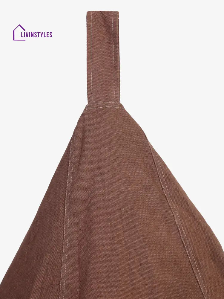 Brown Cotton Xxl Bean Bag Cover-Without Beans