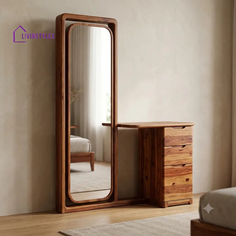 Bruno Premium Solid Wood Dressing Table for Bedroom | New Designer Dressing Unit