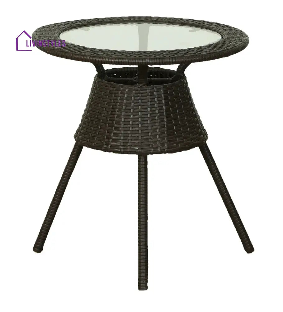 Bud Outdoor Patio Seating Set 2 Chairs and 1 Table Set (Brown) Coffee Table Sets