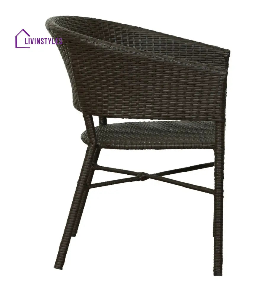 Bud Outdoor Patio Seating Set 2 Chairs and 1 Table Set (Brown) Coffee Table Sets