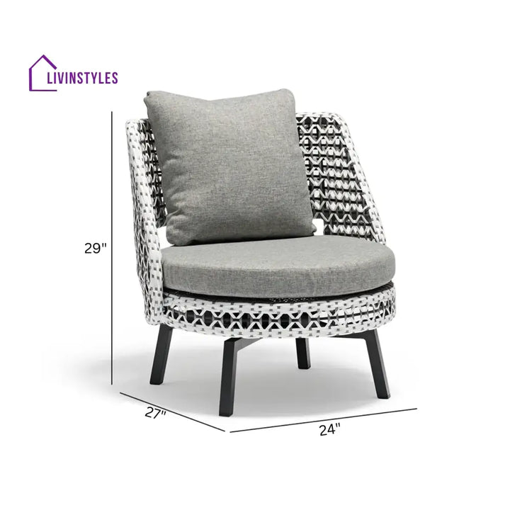 Bufil Outdoor Garden Balcony Sofa Set 2 Seater,2 Single seater and 2 Center Table Set (Grey) - Sofa Sets