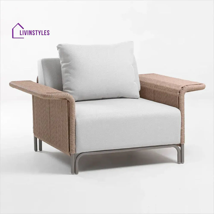 Buratti Outdoor Sofa Set 2 Seater 2 Single seater and 1 Center Table Braided & Rope - Sofa Sets