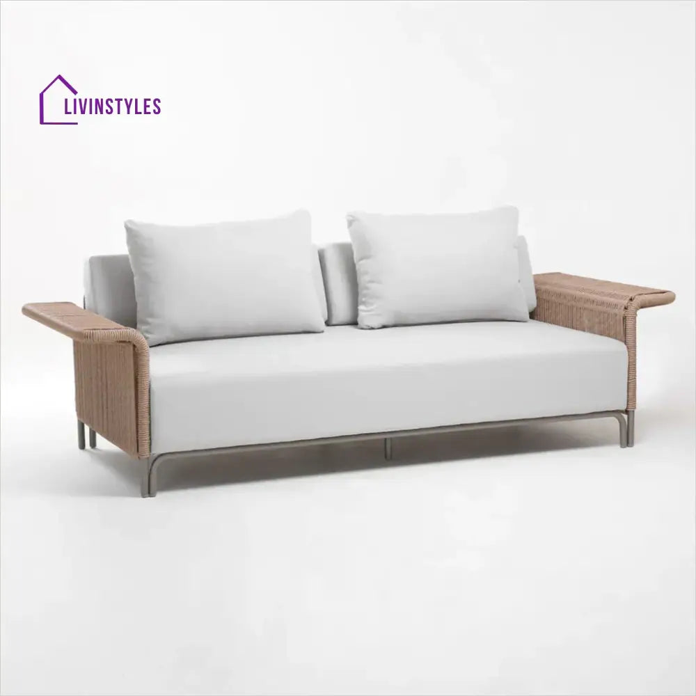 Buratti Outdoor Sofa Set 2 Seater 2 Single seater and 1 Center Table Braided & Rope - Sofa Sets
