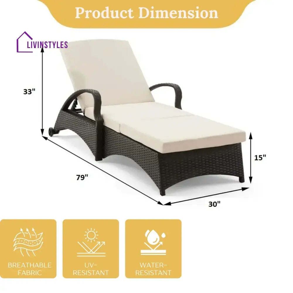 Bushra Outdoor All-Weather Wicker Lounger - Lounger Set