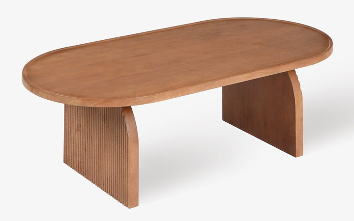 Ekta Curved Edge Center Table | Accacia Wood Coffee For Living Room